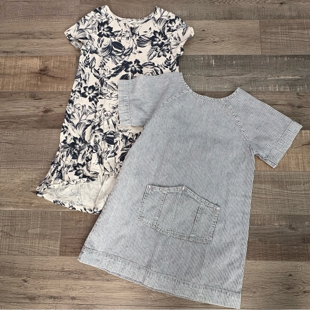 BUNDLE | (2) Girls Dresses SZ 7 | Cotton-On Kids + Denim Seersucker Gymboree